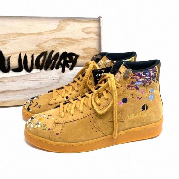 💖MEGA SALE💖Converse X Bandulu Shoes Men's Pro Leather 169908C Suede Honey Mid - Picture 1 of 10